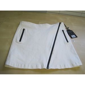 Anatomie Sammy ladies small white skirt black zip new